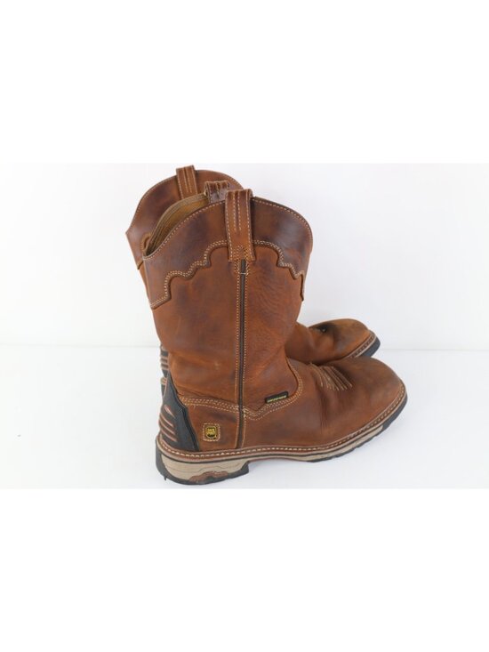 Vintage Y2K Dan Post Mens 13 EW Waterproof Leather Journeyman Cowboy Boots Brown main image 7